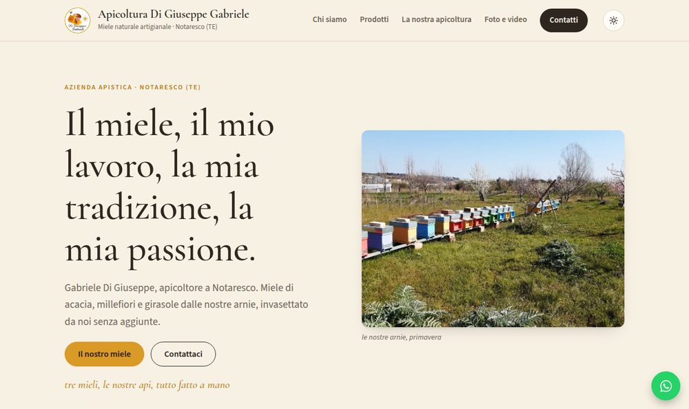 Home del sito Apicoltura Di Giuseppe Gabriele