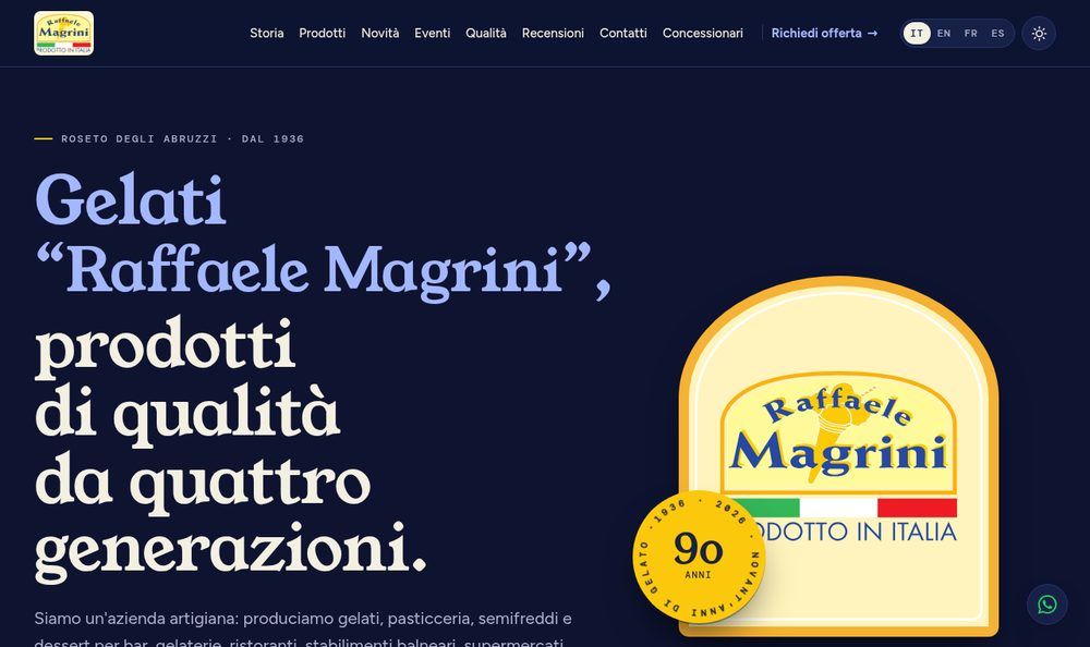 Home del sito Magrini Gelati